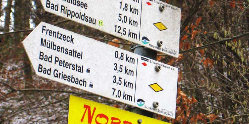 Wanderschild, Wegweiser